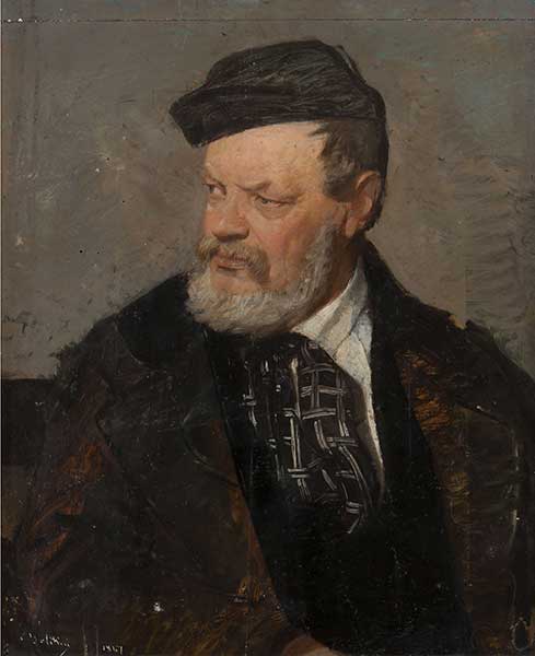 Giovanni Boldini - Ritratto del padre Antonio Boldini, 1867 Olio su tavola, 65 x 53 cm Ferrara,  collezione  privata