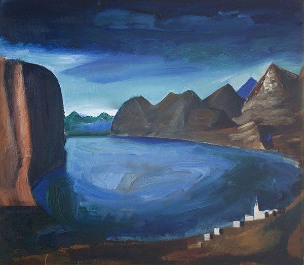 Mario Sironi Il lago, 1926, olio su tela, cm 50 x 57,5 collezione privata