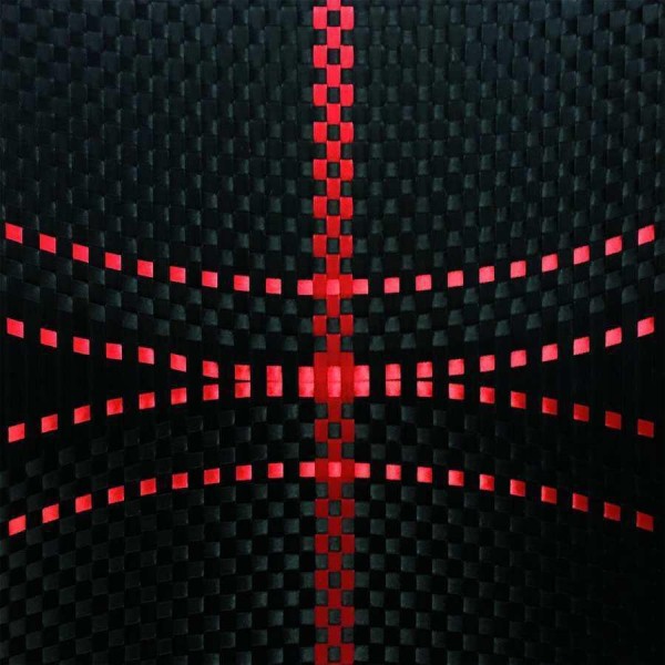 “062 Black and red” 2016 - tecnica personalizzata su telaio cm. 50 x 70