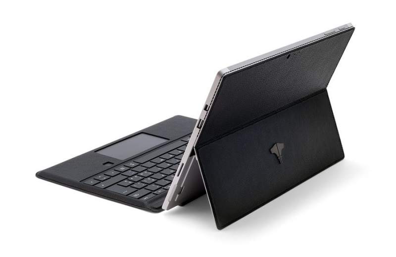 PC Tablet & Real Leather Black